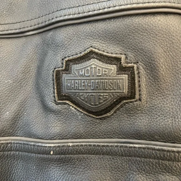 Harley-Davidson Black Leather Padded Riding Jacket